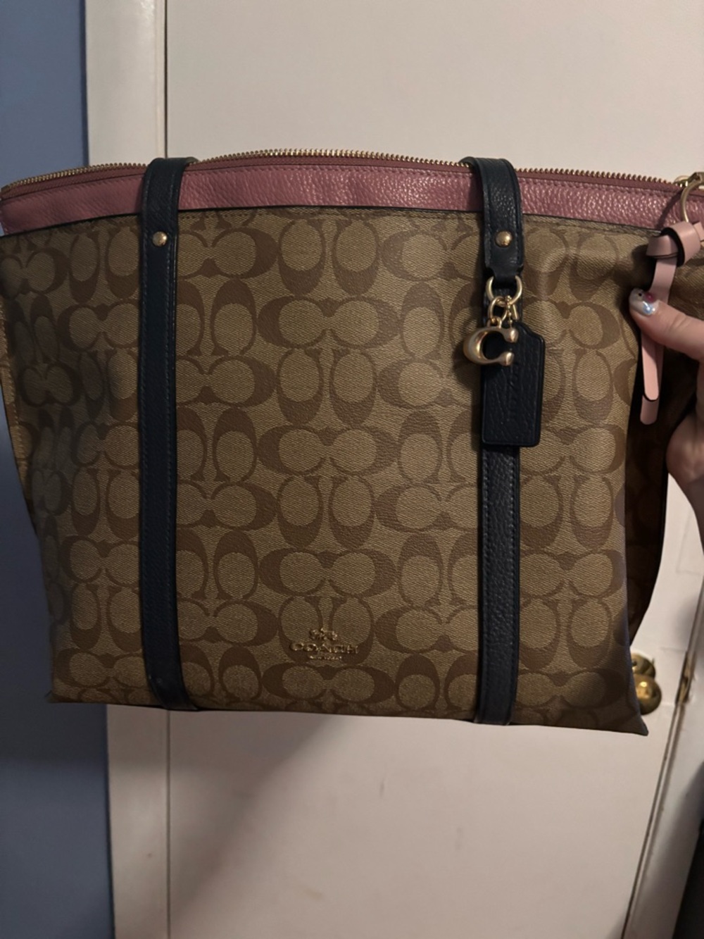 Coach Colorblock Signature Canvas May Tote Bag
